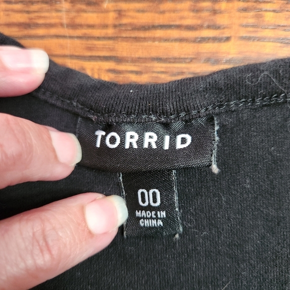 Torrid Black sleeveless tank top casual Dress Plus Size 00 sheer overlay - Picture 6 of 10
